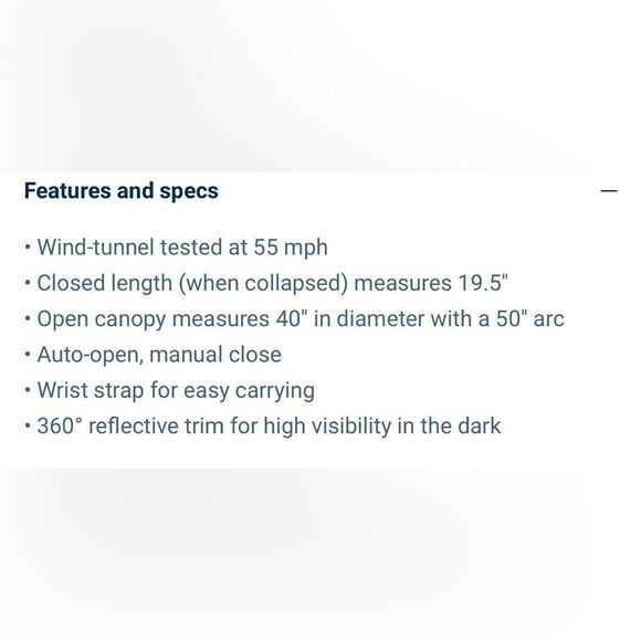 NIB Weatherman Umbrella Collapsible Med Size Durable Frame 2023 Folds of Honor - Picture 10 of 10